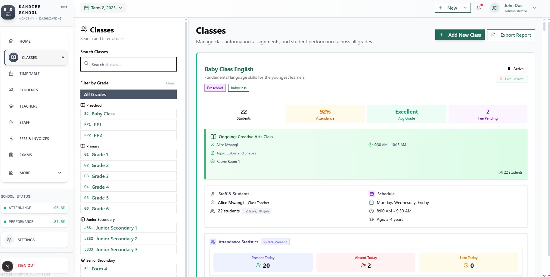 Class Management